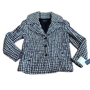 Jones New York Collection Quilted Wool Coat sz m